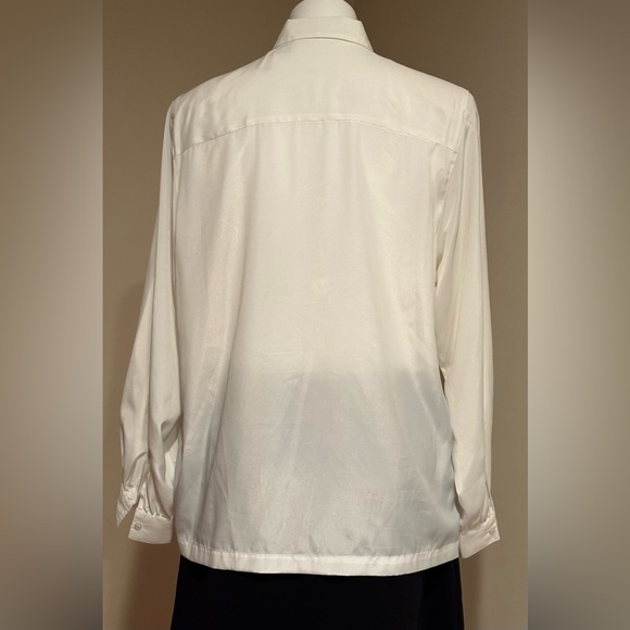 Alfred Dunner Vintage Sheer Pleaded Hidden Buttons Floral Embroidered Sz 18 - Picture 7 of 14